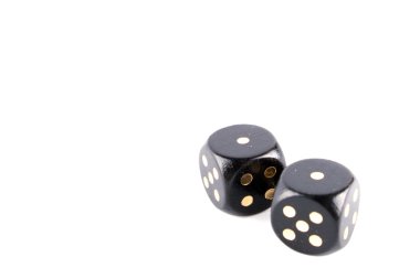 Pair of black dice clipart