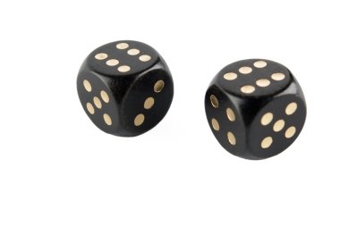 Double six on dice clipart