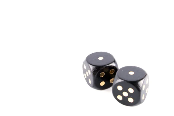 Pair of black dice — Stockfoto