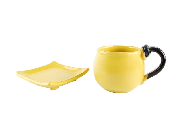 Set de té amarillo —  Fotos de Stock
