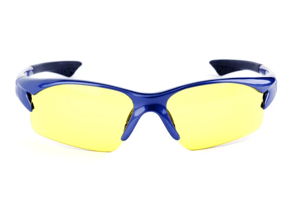Amarelo lente óculos desportivos — Fotografia de Stock