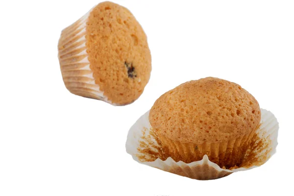 Muffins op wit — Stockfoto