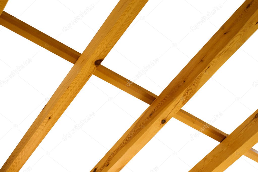 Wooden roof frame fragment