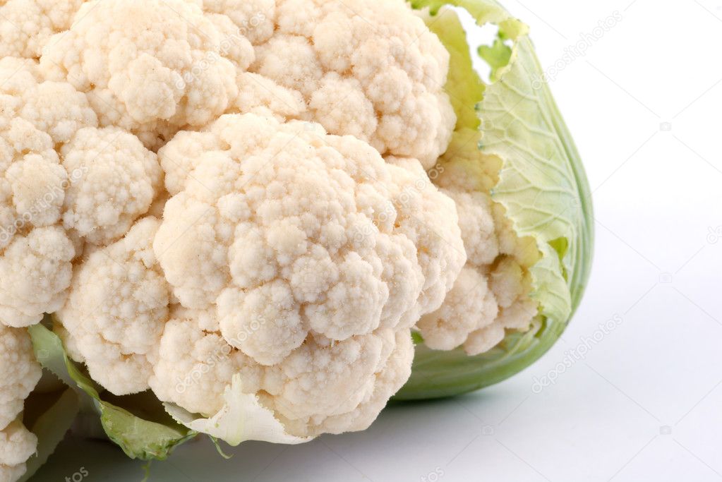 Cauliflower on white