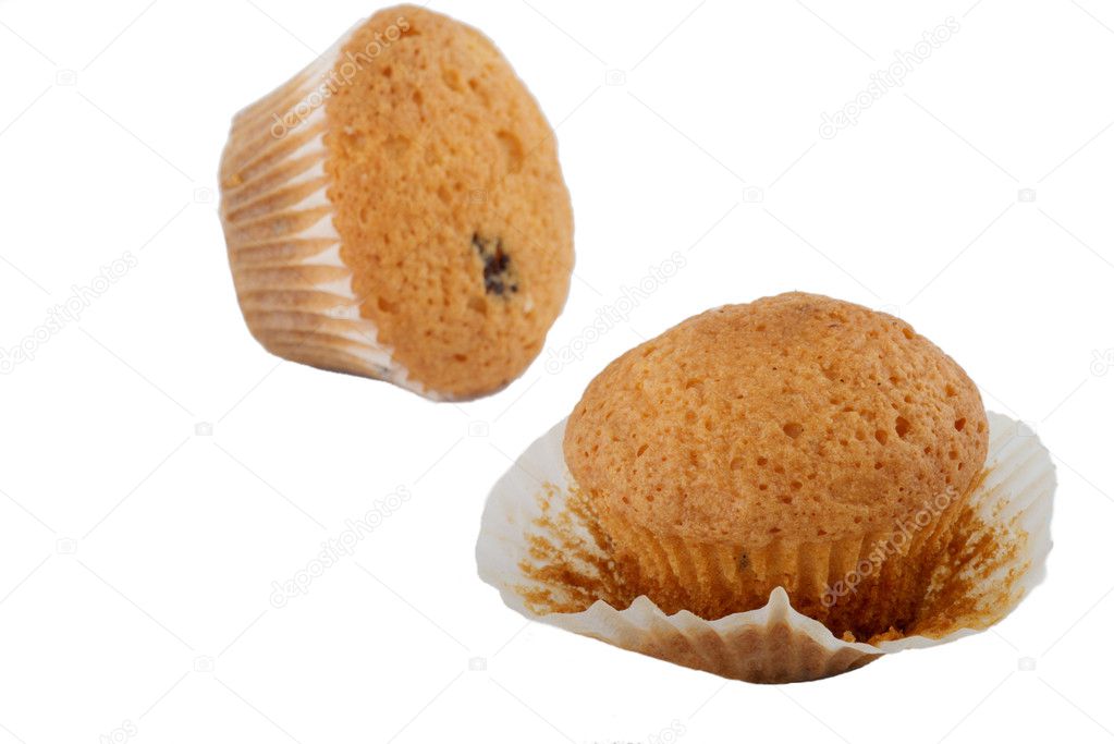 Muffins on white