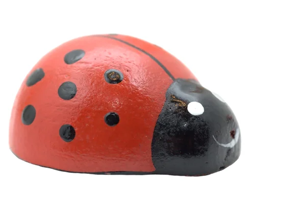 Toy ladybird on white — Stock Photo, Image