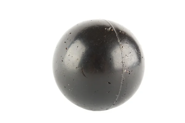 Black rubber ball — Stock Photo, Image