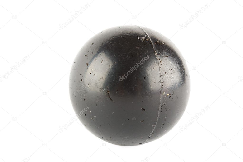 Black rubber ball