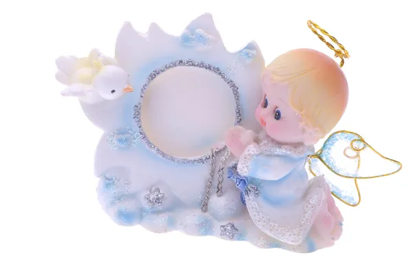 Angel with dove figurine — Stock Photo, Image