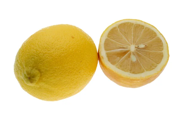 Limoni su bianco Immagini Stock Royalty Free