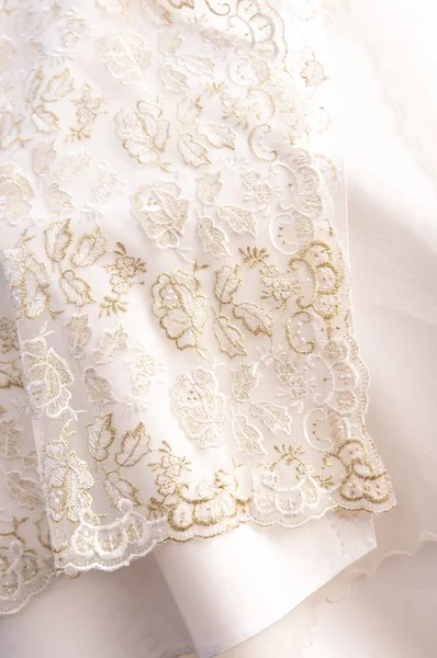 stock image Fragment of a wedding dress