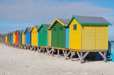 Beachhouses Capetown Southafrica clipart