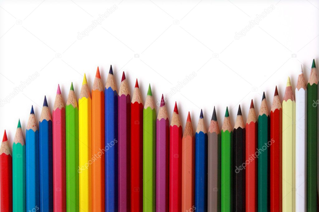 Various color pencils.
