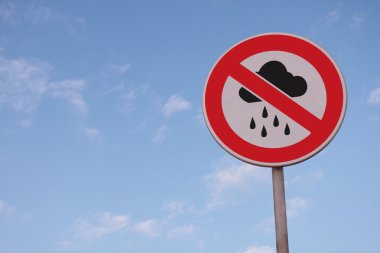 No raining or bad weather road sign clipart