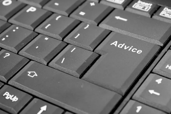 Advice computer keboard key — Stock Photo, Image