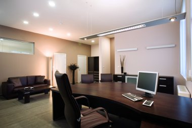 Elegant and luxury office interior. clipart