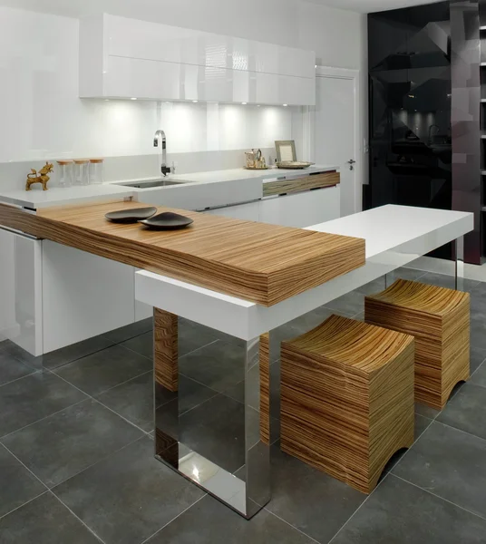 Interior de cozinha elegante e de luxo . — Fotografia de Stock