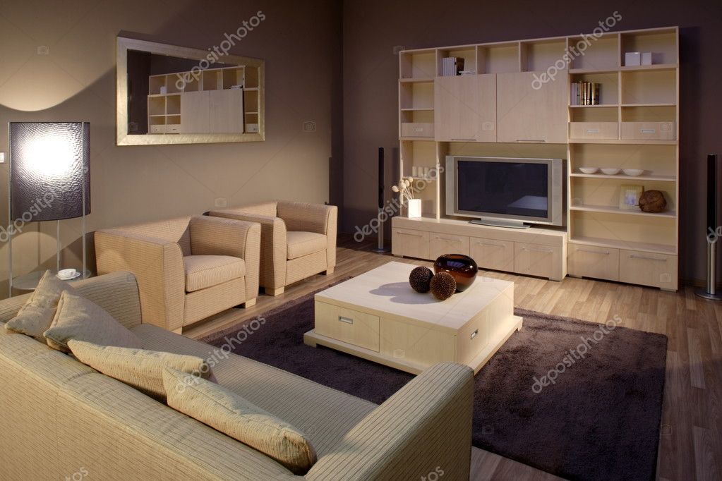 Elegant en luxe woonkamer interieur — stockfoto © angel vasilev77 ... Gezellige woonkamer living rooms