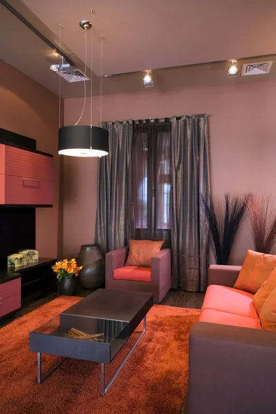 Interiér krásný obývací pokoj. — Stock fotografie