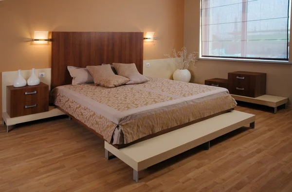 Elegant and luxury bedroom interior. Stock Image