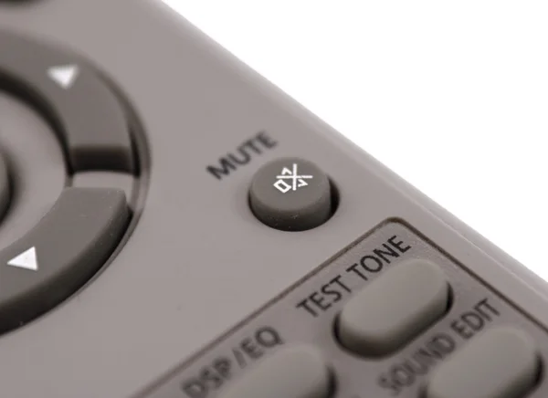 Mute button on remote control. — Stock Photo, Image