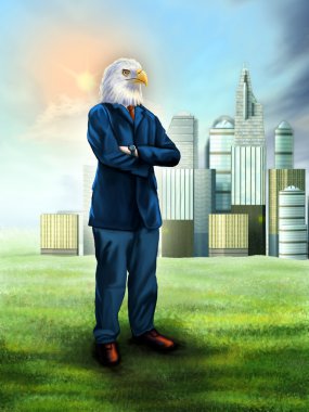 Eagle businessman clipart