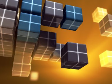 Data cubes clipart