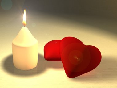 Candlelight love clipart