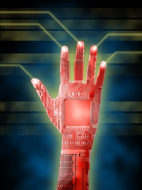 Cybernetic hand clipart