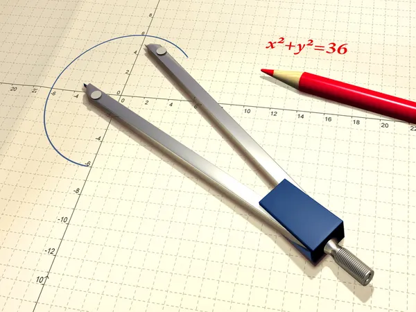 Pusula ve kalem — Stok fotoğraf