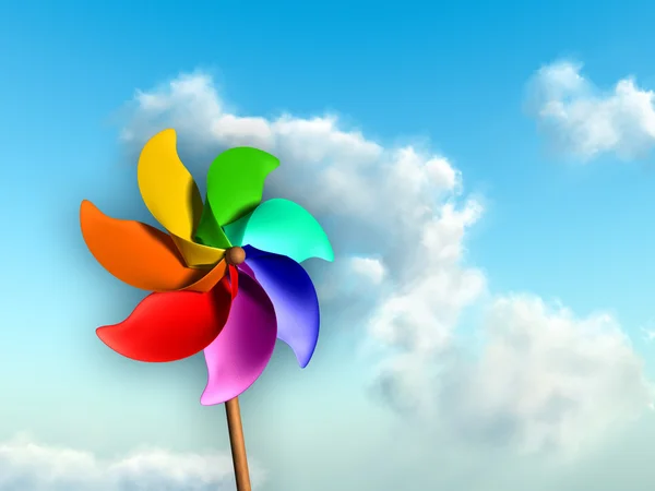다채로운 바람개비 — 스톡 사진