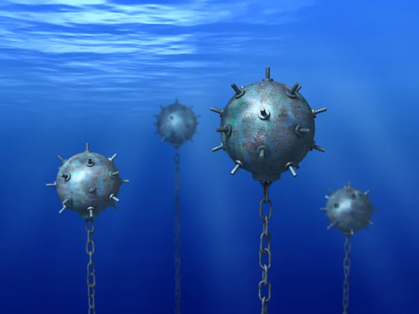 Подводные мины — стоковое фото
