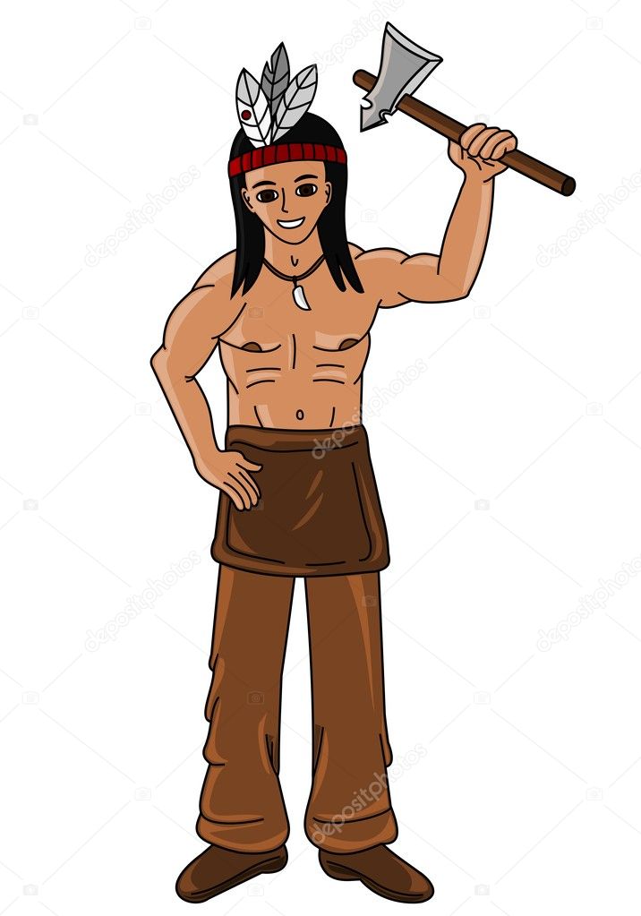 Native American cartoon — Stock Vector © maxiharmony #2261390