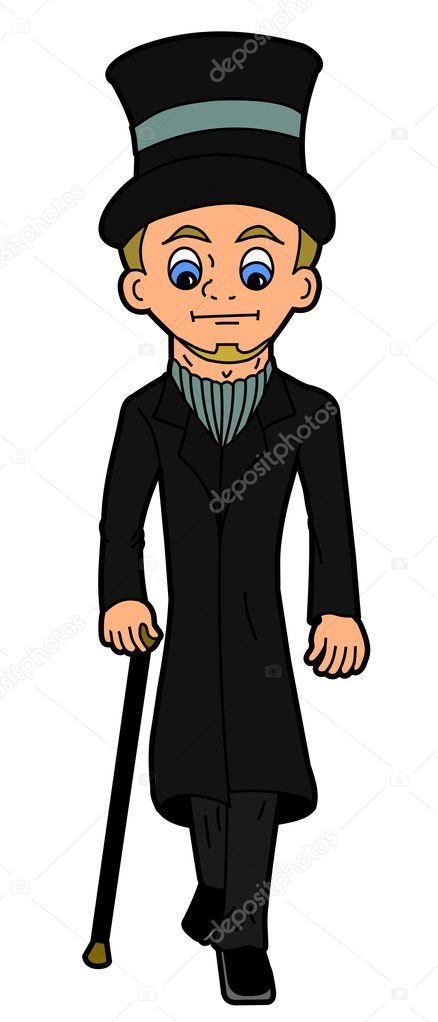 Cartoon Victorian man — Stock Vector © maxiharmony #2566141