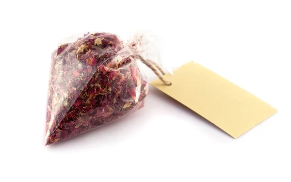Dried roses in bag — Stock Photo, Image