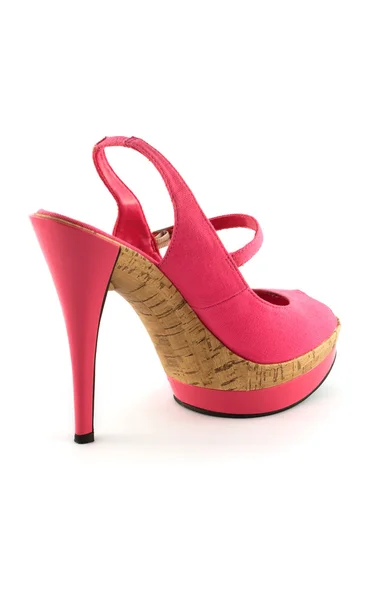 핑크 멋진 여자 신발 스톡 이미지