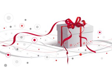 Box with ribbon clipart