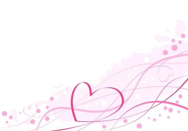 Καλλιτεχνική ροζ καρδιά — Διανυσματικό Αρχείο