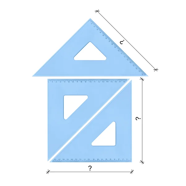 Astratto casa blu — Foto Stock