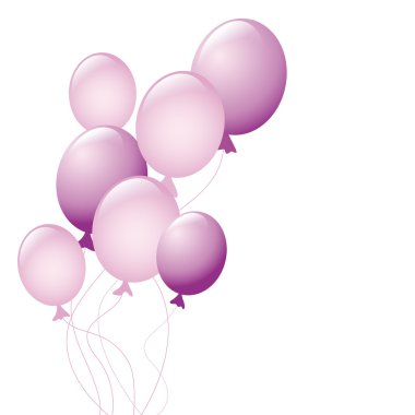 Delicate pink ballons clipart