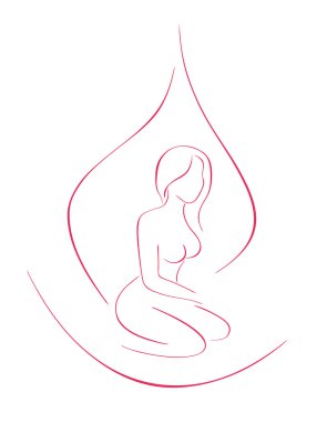 Graphic symbol of a woman