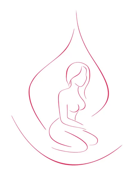 Symbole graphique d'une femme — Image vectorielle