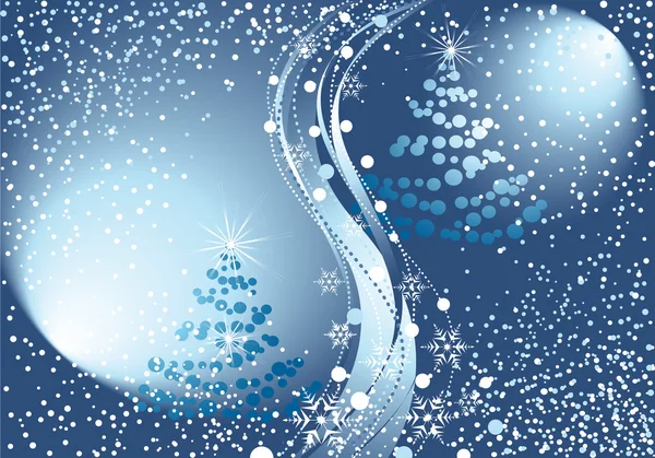Zimní vánoční strom — Stockový vektor