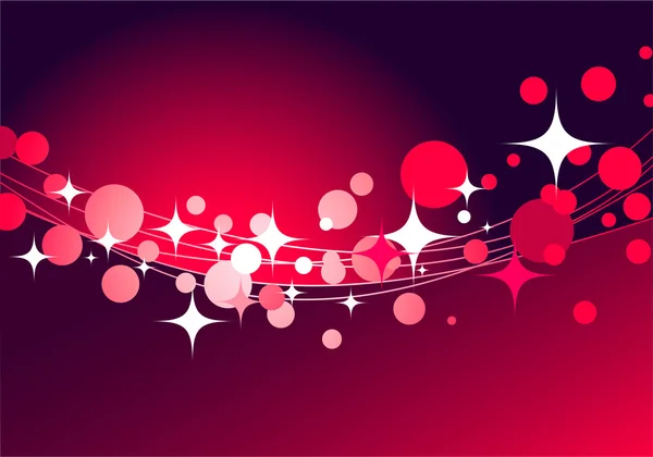 Decorative red background with stars — Stock Vector