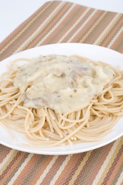 Spaghetti carbonara pasta clipart