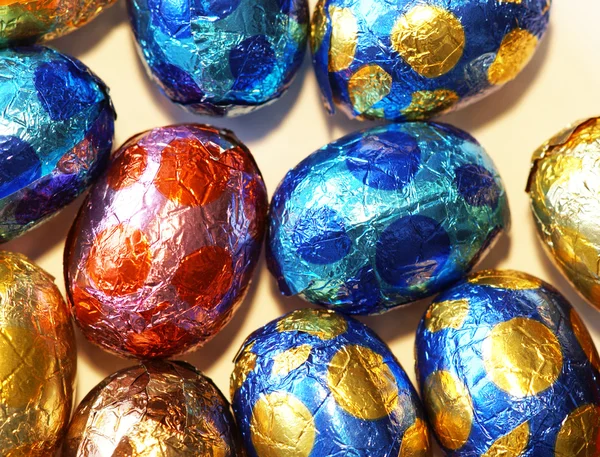 Фон барвистих шоколадних яєць Стокове Зображення