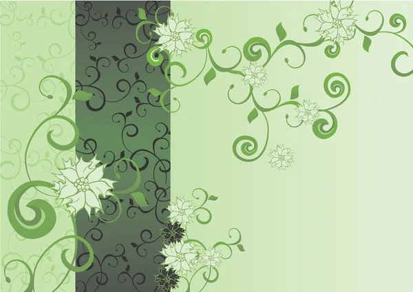 Grüne Blumen Hintergrund — Stockfoto