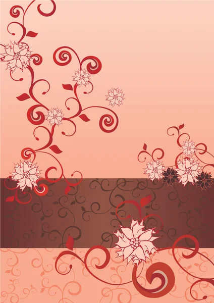 Fiori ornati rossi — Foto Stock