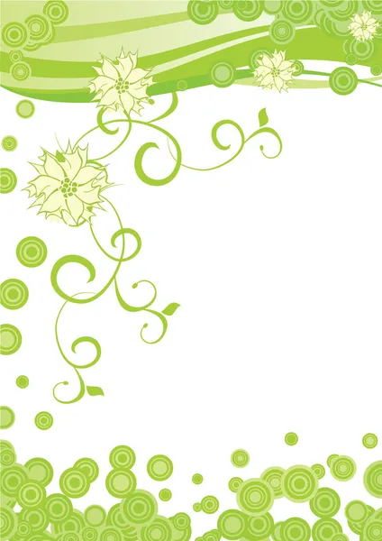 Flores verdes ornamentadas — Fotografia de Stock
