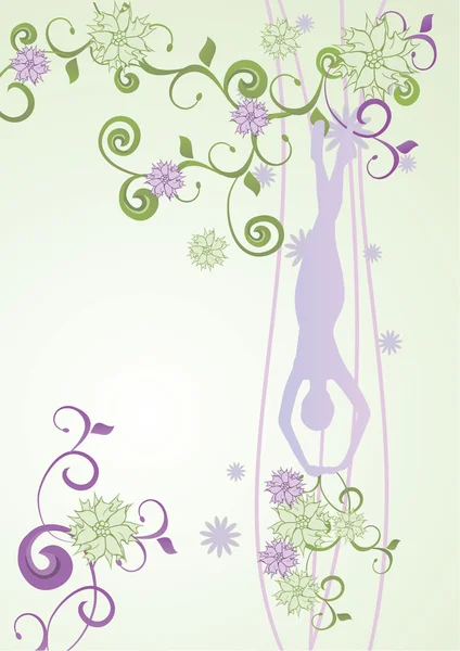 Květy se ženská silueta — Stock fotografie